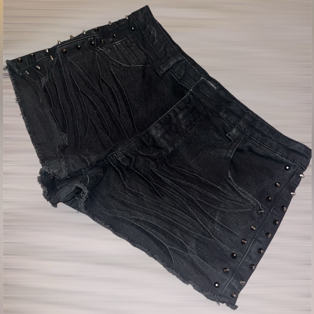 2/$12 Black Jean Shorts - Picture 3 of 7